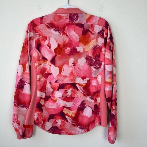 Athleta Run With It Pink Printed Zip Up Jacket - Picture 8 of 8